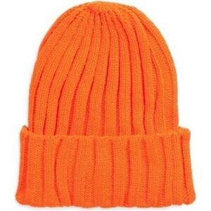 Rainbow Unicorn Birthday Surprise Women's Freya Ribbed Beanie In Orange